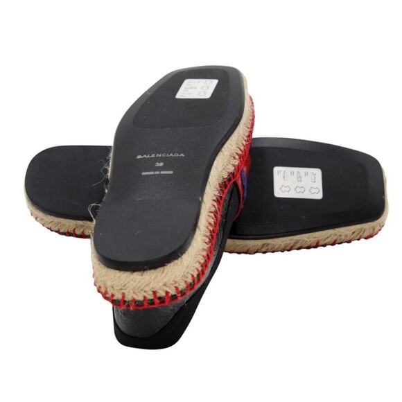 Balenciaga Espadrille Colorblock 39 Leather Emblem Flats BL-0225N-0052 - Picture 10 of 12